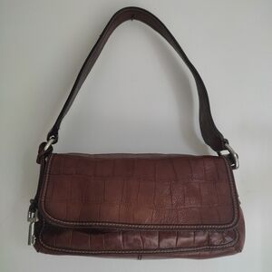 Fossil Brown Leather Shoulder Bag